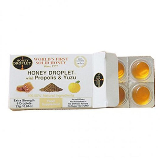 Honey Droplets Yuzu &amp; Propolis 23g (6 capsules) 