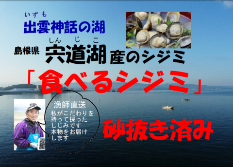 Yamato Shijimi Clams from Lake Shinji with shells 