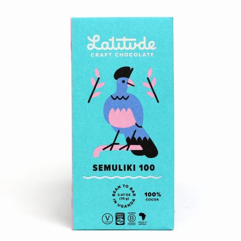 [Refrigerated] Latitude Craft Chocolate Dark 100% Semliki (shipped refrigerated only during the summer) 