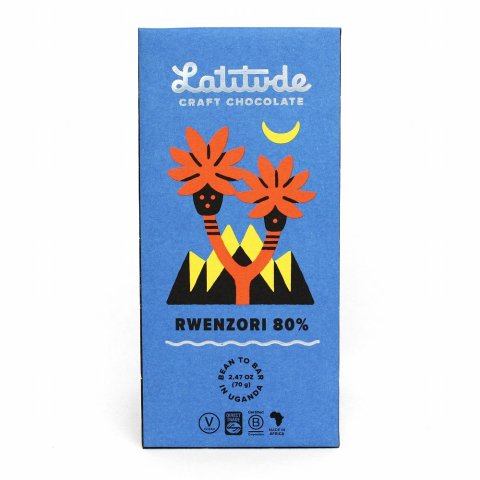 [Refrigerated] Latitude Craft Chocolate Dark 80% Rwenzori (shipped refrigerated only during the summer) 